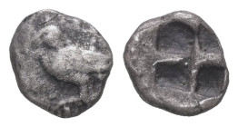 Asia minor, Uncertain (Abydos?). AR Hemiobol. 0.26 g - 6.61 mm. Circa 5th century BC.