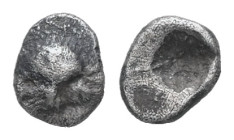 Asia minor, Uncertain. AR Hemitartemorion. 0.09 g - 4.69 mm. Circa 5th century BC.
