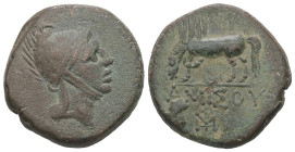 Pontos, Amisos. Time of Mithradates VI Eupator. AE. 13.42 g - 23.52 mm. Circa 105-90 or 90-85 BC.