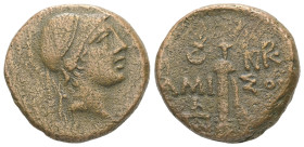 Pontos, Amisos. Time of Mithradates VI Eupator. AE. 8.28 g - 21.83 mm. Circa 105-90 or 90-85 BC.
