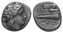 Bithynia, Kios. AR Hemidrachm, 2.18 g. - 13.43 mm. Circa 350-300 BC.