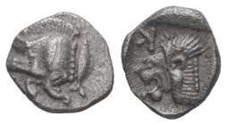 Mysia, Kyzikos. AR Obol. 0.70 g - 10.08 mm. 5th century BC.