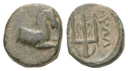 Caria, Mylasa. AE. 1.19 g - 11.13 mm. Circa 210-30 BC.