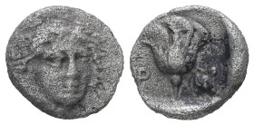 Caria, Rhodes. AR Hemidrachm. 1.57 g - 12.23 mm. Circa 408/7-394 BC.