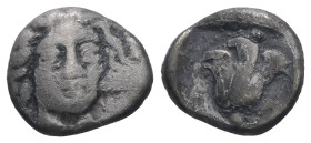 Caria, Rhodes. AR Hemidrachm. 1.56 g - 12.16 mm. Circa 408/7-394 BC.
