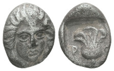 Caria, Rhodes. AR Hemidrachm. 1.73 g - 13.22 mm. Circa 408/7-394 BC.