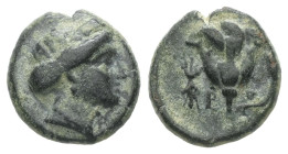 Caria, Rhodes. AE. 1.49 g - 10.63 mm. Circa 350-300 BC.
