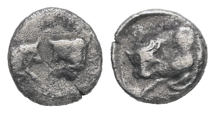 Caria, Uncertain. AR Hemiobol. 0.36 g - 7.37 mm. 5th century BC.