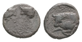 Caria, Uncertain. AR Hemiobol. 0.35 g - 7.64 mm. 5th century BC.