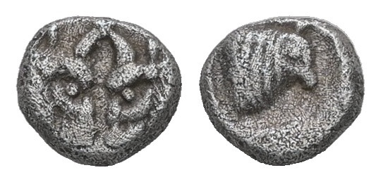 Caria, Uncertain. AR Tetartemorion. 0.22 g - 5.55 mm. 5th century BC.