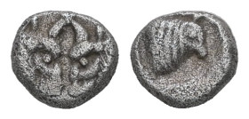 Caria, Uncertain. AR Tetartemorion. 0.22 g - 5.55 mm. 5th century BC.