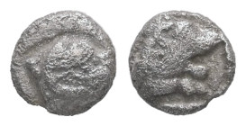 Caria, Uncertain. AR Tetartemorion. 0.22 g - 5.45 mm. 5th century BC.