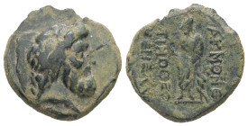 Phrygia, Akmoneia. AE. 3.14 g - 18.44 mm. 1st century BC. Timotheos Menela, magistrate