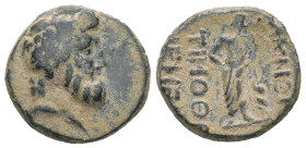 Phrygia, Akmoneia. AE. 2.85 g - 17.09 mm. 1st century BC. Timotheos Menela, magistrate