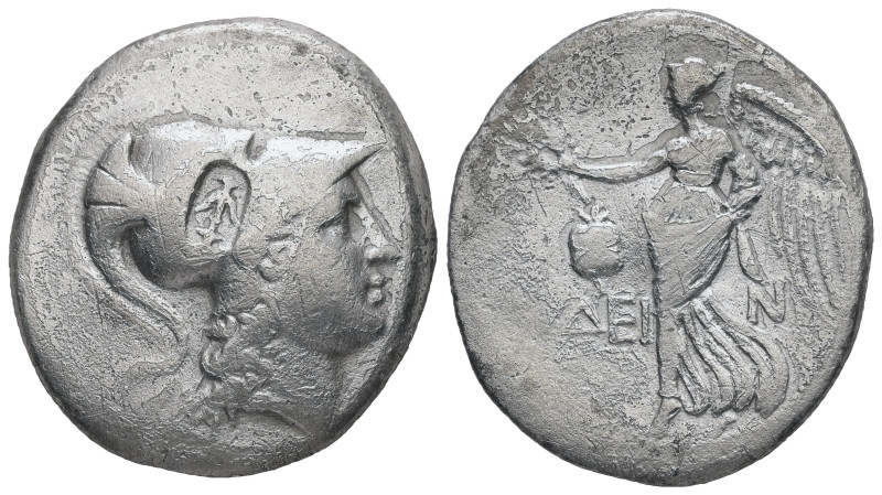 Pamphylia, Side. AR Tetradrachm. 15.70 g - 29.82 mm. Deino -, magistrate. Circa ...