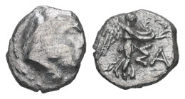 Pisidia, Sagalassos. AR Hemiobol. 0.44 g - 8.42 mm. Mid-late 1st century BC.