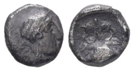 Samaria, Middle Levantine series. AR Obol. 0.69 g - 8.71 mm. Circa 375-333 BC.