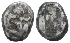 Persia, Achaemenid Empire. AR Siglos. 4.59 g - 16.03 mm. Time of Artaxerxes II - Darius III, circa 375-336 BC. Sardes. Type IV.