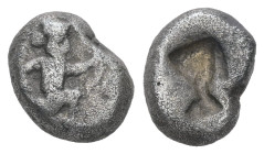 Persia, Achaemenid Empire. AR ¼ siglos. 1.29 g - 9.54 mm. Circa 375-336 BC.