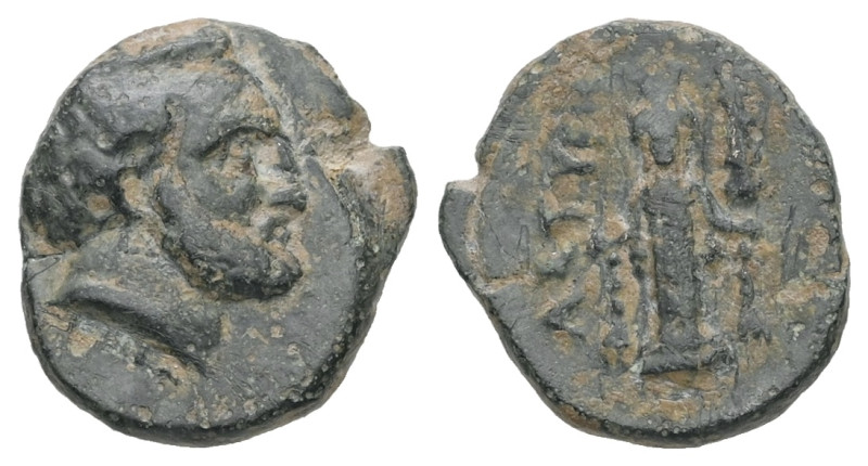 Achaemenid Empire, Tissaphernes. AE. 1.34 g - 12.72 mm. Satrap of Mysia, 400-395...