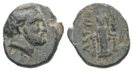 Achaemenid Empire, Tissaphernes. AE. 1.34 g - 12.72 mm. Satrap of Mysia, 400-395 BC. Astyra.