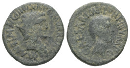 Mark Antony and Octavian, 41 BC. Fourrèe Denarius. 2.88 g - 18.81 mm. Military mint travelling with Mark Antony.