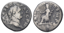 Vespasian, AD 69-79. AR Denarius. 2.81 g - 17.47 mm. Rome.