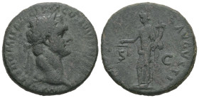 Domitian, AD 81-96. AE As. 10.76 g - 26.79 mm. Rome.