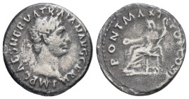 Trajan, AD 98-117. AR Denarius. 2.74 g - 18.27 mm. Rome.