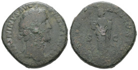 Antoninus Pius, AD 138-161. AE Sestertius. 24.81 g - 31.65 mm. Rome.