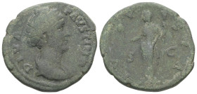 Diva Faustina, died AD 140/1. AE As. 11.22 g - 29.18 mm. Rome.