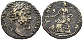 MOESIA INFERIOR. Callatis. Septimius Severus (AD 193–211).
Pentassarion (AE, 26 mm, 11.62 g). 
AVT K Λ CЄ[Π CЄ]HPOC ΠЄPT Laureate head of Septimius Se...