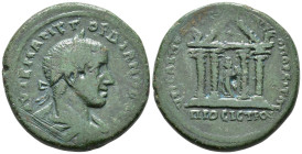 MOESIA INFERIOR. Nicopolis ad Istrum. Gordianus III (AD 238–244).
AE (27 mm, 11.72 g) Sab. Modestus, proconsul.
ΑΥΤ Κ Μ ΑΝΤ ΓΟΡΔΙΑΝΟϹ ΑΥΓ Laureate, dr...