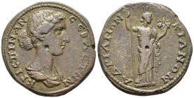 BITHYNIA. Cius. Crispina, Augusta, (AD 178-182).
AE (28 mm, 12.25 g) AD 178–182.
ΚΡΙϹΠΙΝΑΝ ϹЄΒΑϹΤΗΝ Draped bust of Crispina right / ΑΔΡΙΑΝΩΝ ΚΙΑΝΩΝ Fe...
