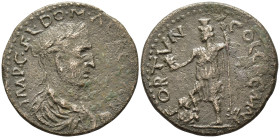 PISIDIA. Cremna. Aurelian (AD 270–275).
AE (31 mm, 12.93 g). 
IMP CS L DOM AV[RELIANO] Laureate, draped and cuirassed bust of Aurelian right, seen fro...
