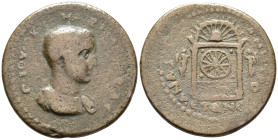 CILICIA. Anazarbus. Maximus, Caesar (AD 235/6–238).
AE (32 mm, 14.86 g) CY 254 = AD 235/6.
Γ ΙΟΥ ΟΥΗ ΜΑΞΙ[ΜΟϹ Κ]ΑΙ Bare and cuirassed bust of Maximus ...