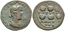 CILICIA. Anazarbus. Valerian (AD 253–260).
AE (29 mm, 17.40 g) CY 272 = AD 253/4.
ΑΥΤ Κ Π ΛΙΚ ΟΥ–ΑΛЄΡΙΑΝ[ΟϹ] ϹЄ Laureate, draped and cuirassed bust of...