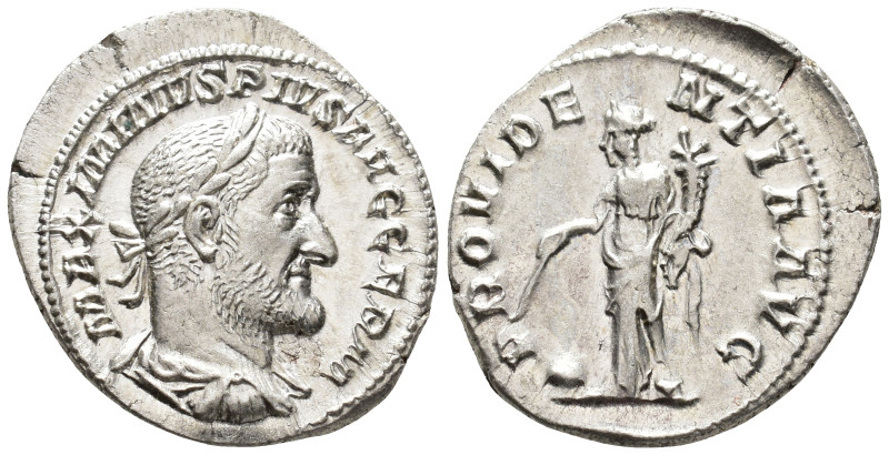 Maximinus I Thrax (AD 235–238).
Denarius (AR, 21 mm, 3.13 g) Rome mint, AD 236–2...