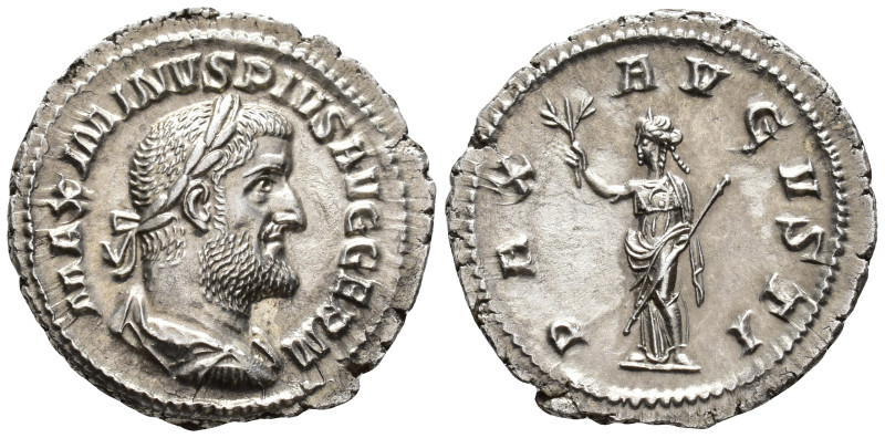 Maximinus I Thrax (AD 235–238).
Denarius (AR, 21 mm, 2.58 g) Rome mint, AD 236–2...