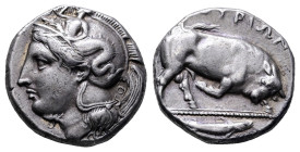 Lucania. Thourioi circa 350-300 BC. Distater AR