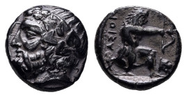 Islands off Thrace. Thasos circa 411-340 BC. Drachm AR