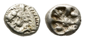 Kings of Lydia. Sardeis. Alyattes 600-561 BC. 1/12 Stater - Hemihekte EL