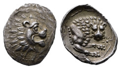 Cyprus. Amathos. Rhoikos 350 BC. 1/3 Stater AR