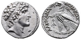 Seleukid Kingdom. Laodikeia in Phoenicia (Berytos) mint. Alexander I Balas 152-145 BC. Dated SE 163 (150/49 BC). Tetradrachm AR