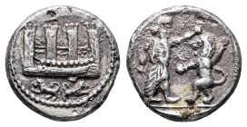 Phoenicia. Sidon. Time of Baalshallim I-Ba’ana 425-401 BC. 1/2 Shekel AR