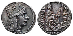 Kings of Armenia. Tigranocerta. Tigranes II "the Great" 95-56 BC. Tetradrachm AR