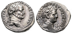 Seleucis and Pieria. Antioch. Vespasian and Titus AD 69-79. Dated "New Holy Year" 2 = AD 69/70. Tetradrachm AR