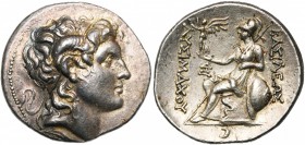 ROYAUME DE THRACE, Lysimaque (306-281), AR tétradrachme, 297-282 av. J.-C., Lampsaque. D/ T. diad. d'Alexandre le Grand à d., portant la corne d'Ammon...