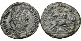 NEPOTIEN (350), AE centenionalis, 3-30 juin 350, Rome. D/ FL NEP CONST-ANTINVS AVG B. diad., dr., cuir. à d. Diadème à rosettes. R/ GLORIA ROMANORVM/ ...