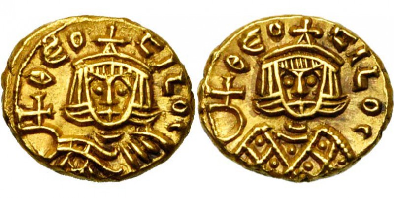 Théophile (829-842), AV semissis, 831-842, Syracuse. D/ ΘO-FILOS B. cour. de f....